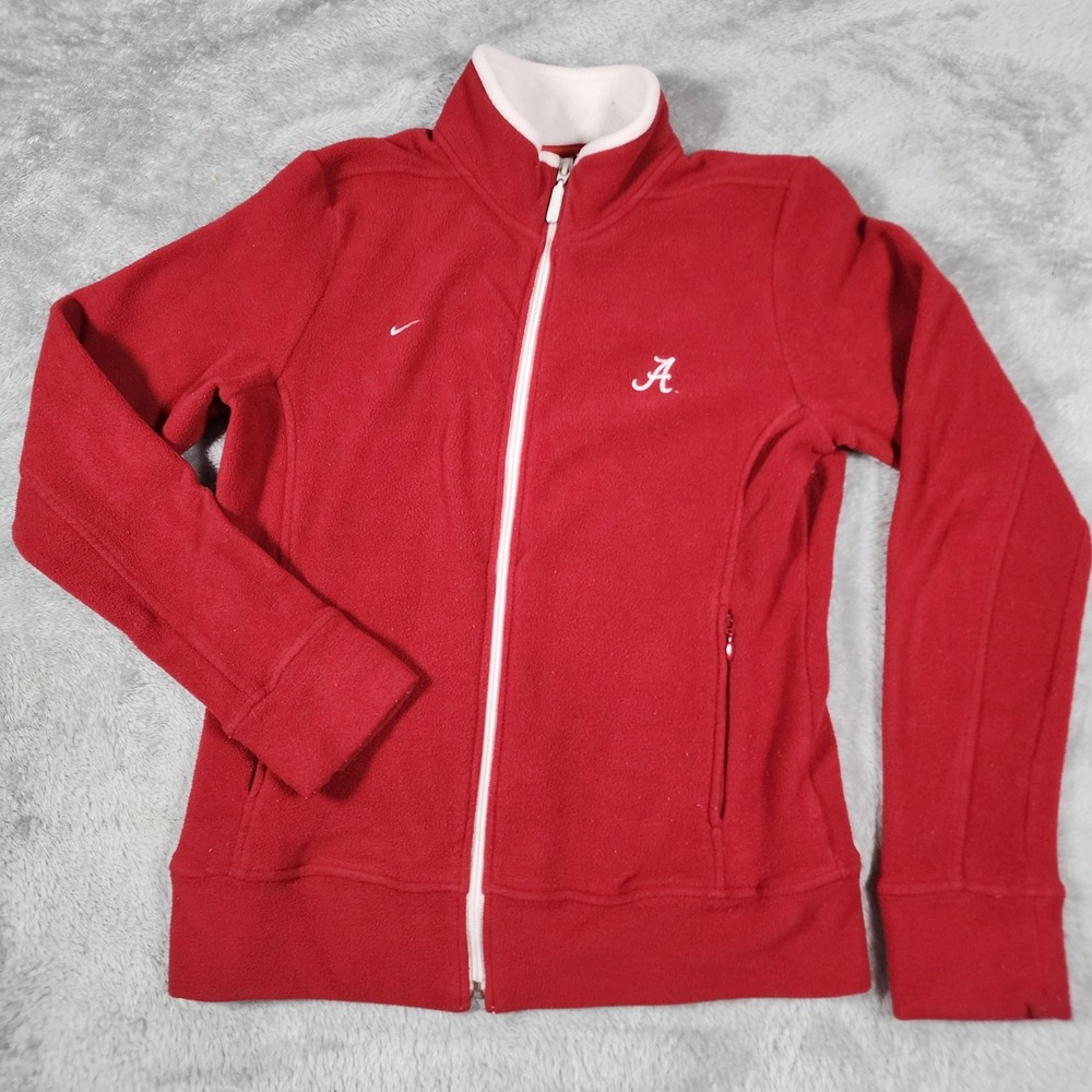 Alabama Crimson‎ Tide Jacket Full Zip Youth Medium Red NCAA Football Nike Fleece